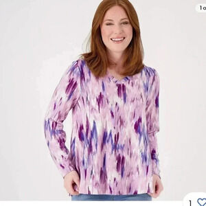 Denim & Co. Heavenly Jersey V-Neck Shirt